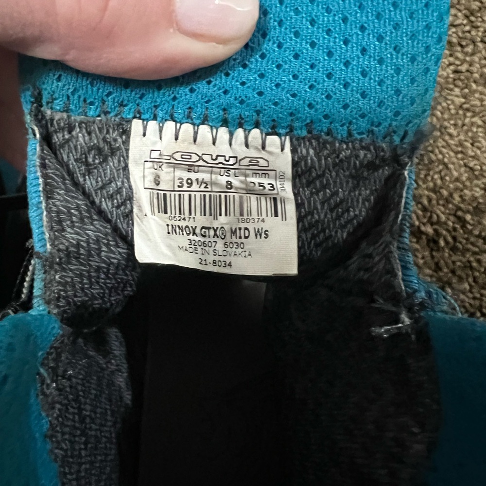 Lowa Teal Blue and Black Waterproof Hiking Boots Goretex - Picture 8 of 8